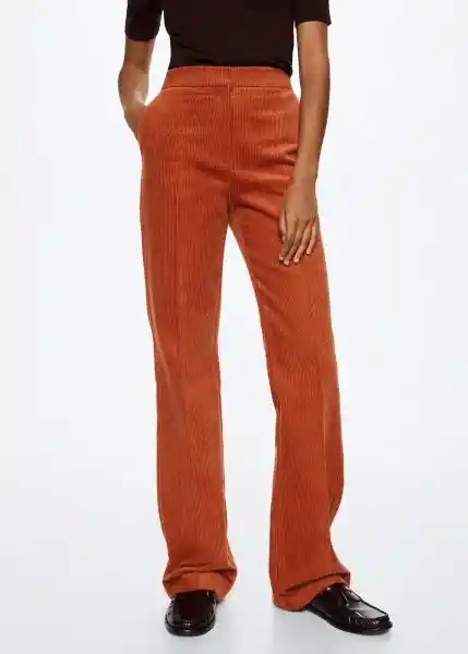 Pantalón Hailey Naranja Talla 34 Mujer Mango