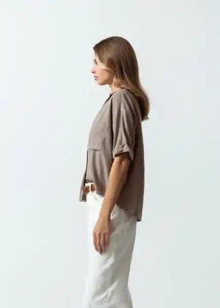 Camisa Mujer Gris Fungi Medio M 011G367 Naf Naf