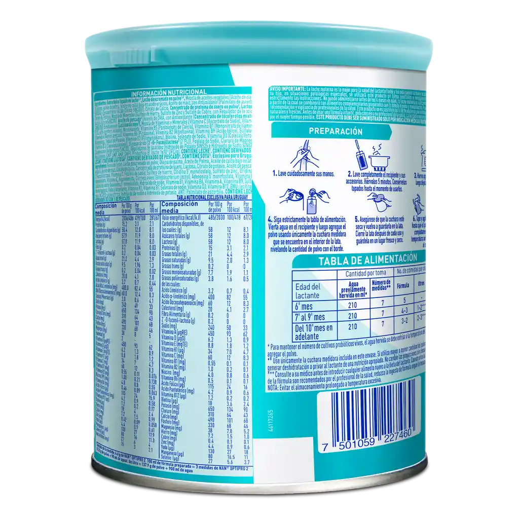 Fórmula infantil NAN OPTIPRO Etapa 2 x 400g