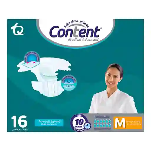 Pañal Content Absorción Superior (16 Und)