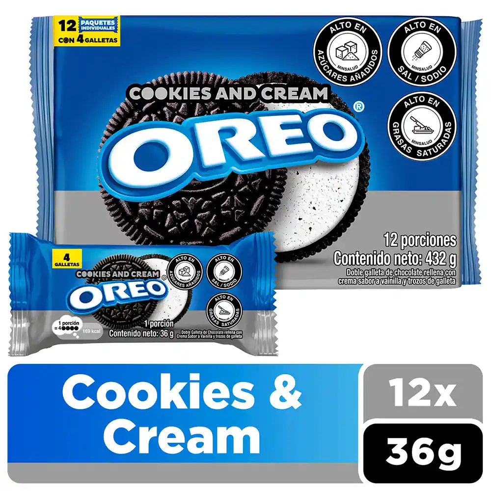 Oreo Galletas Sabor Cookies & Cream