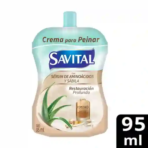 Savital Crema Para Peinar Restauración Aminoácido 95 mL
