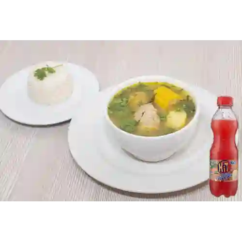 Combo Sopa de Pollo + Hit Frutas Tropicales 500 ml