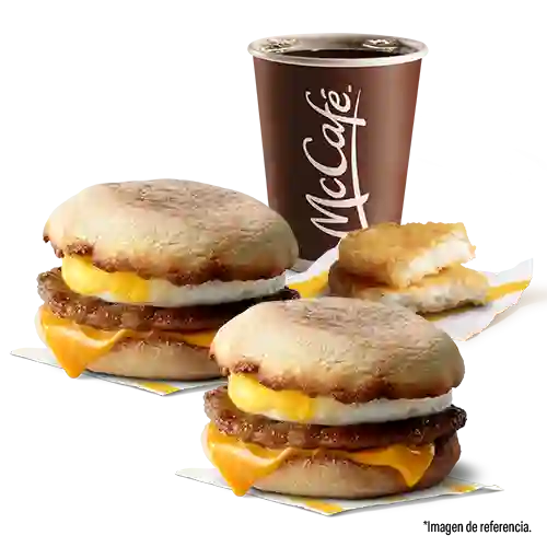 2 Egg McMuffin Salchicha + 1 Americano + 1 HashBrown
