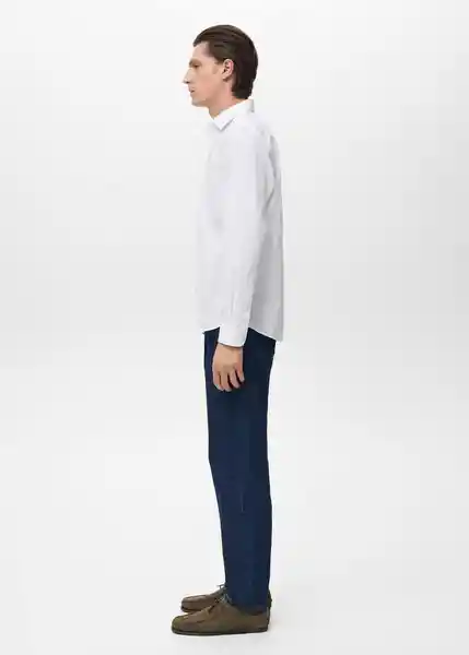 Camisa Play Blanco Talla M Hombre Mango