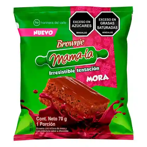 Brownie Mama-ia Relleno Mora Cobertura Chocola (70 Gr)