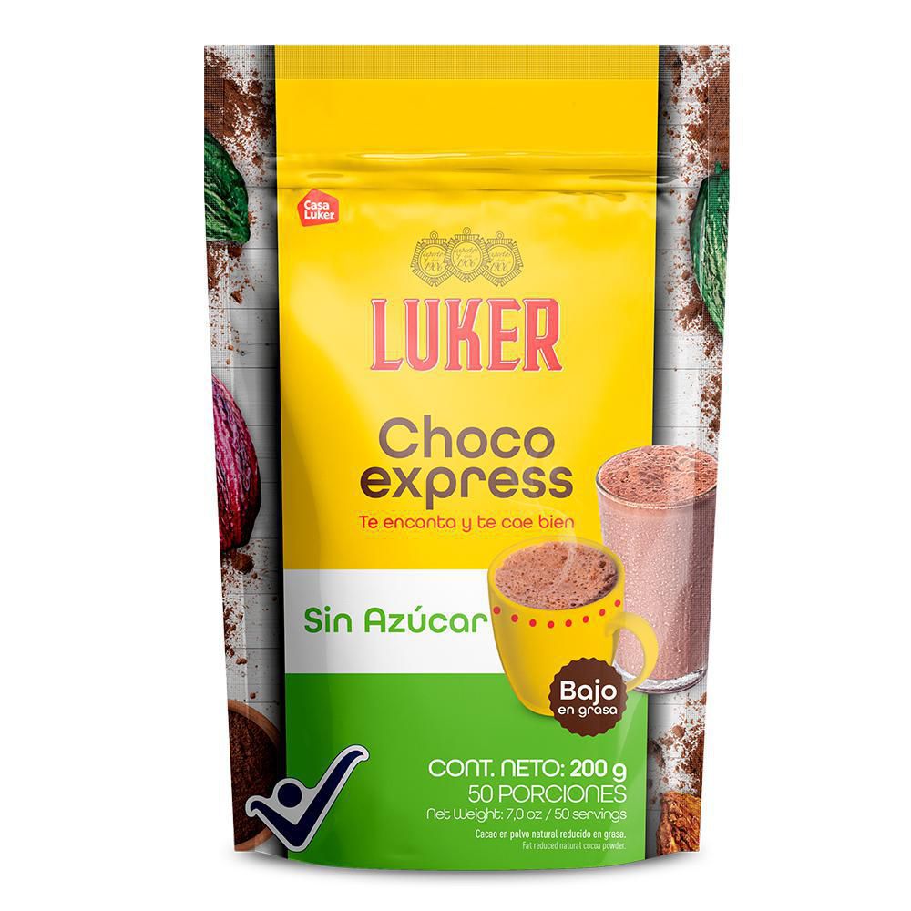 Luker Chocolate Choco Express en Polvo sin Azúcar 200 g