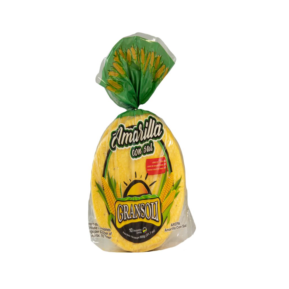 Gransoli Arepa Amarilla Con Sal 900 g