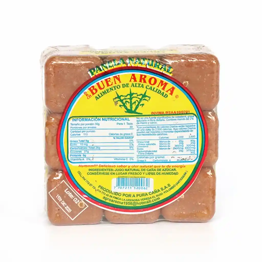 Panela Natural Buen Aroma Cuadrada