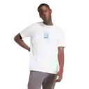 Adidas Camiseta L Drink Manga Corta Hombre Blanco Talla S