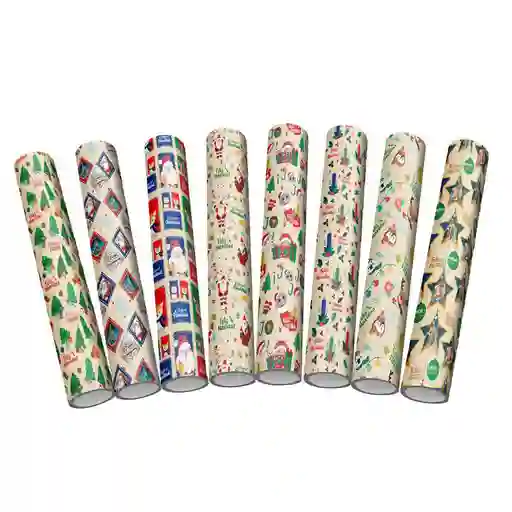 Rollo de Papel Regalo Navidad Kraft Display Primavera 3755481