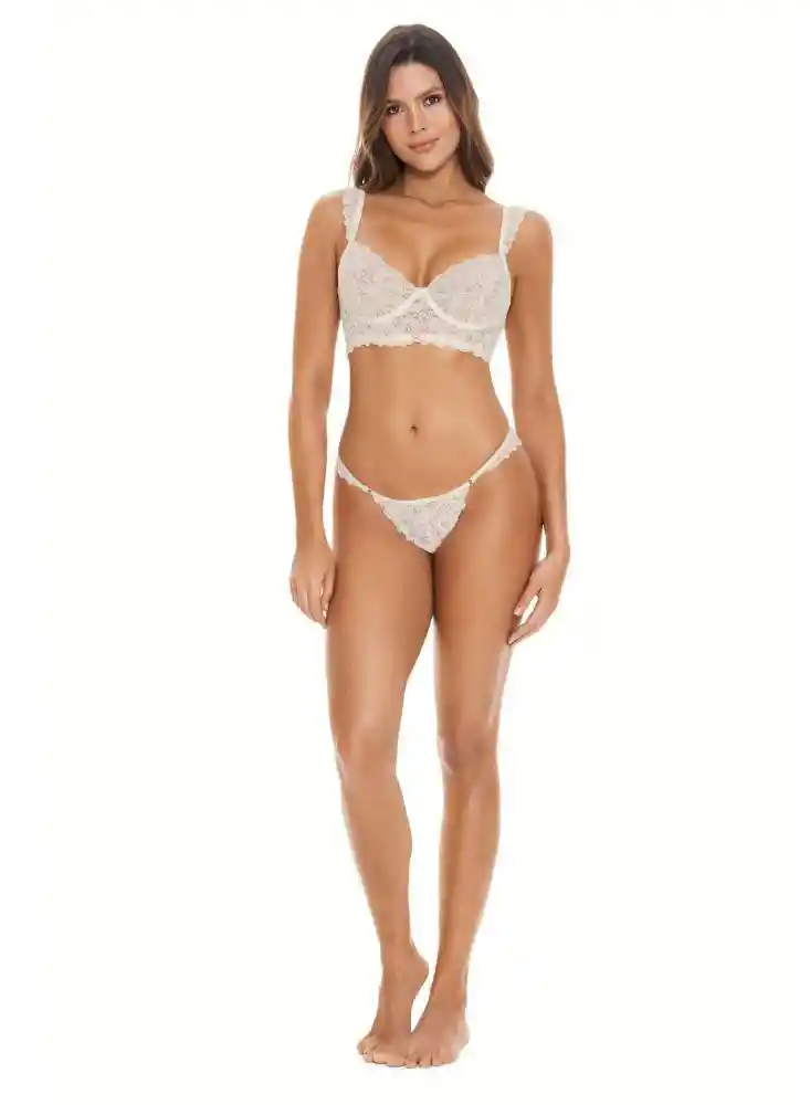 Brasier Encaje Con Arco 32-crudo