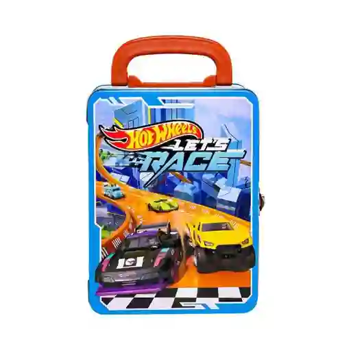 Hot Wheels Car Case Organizador Metálico Azul