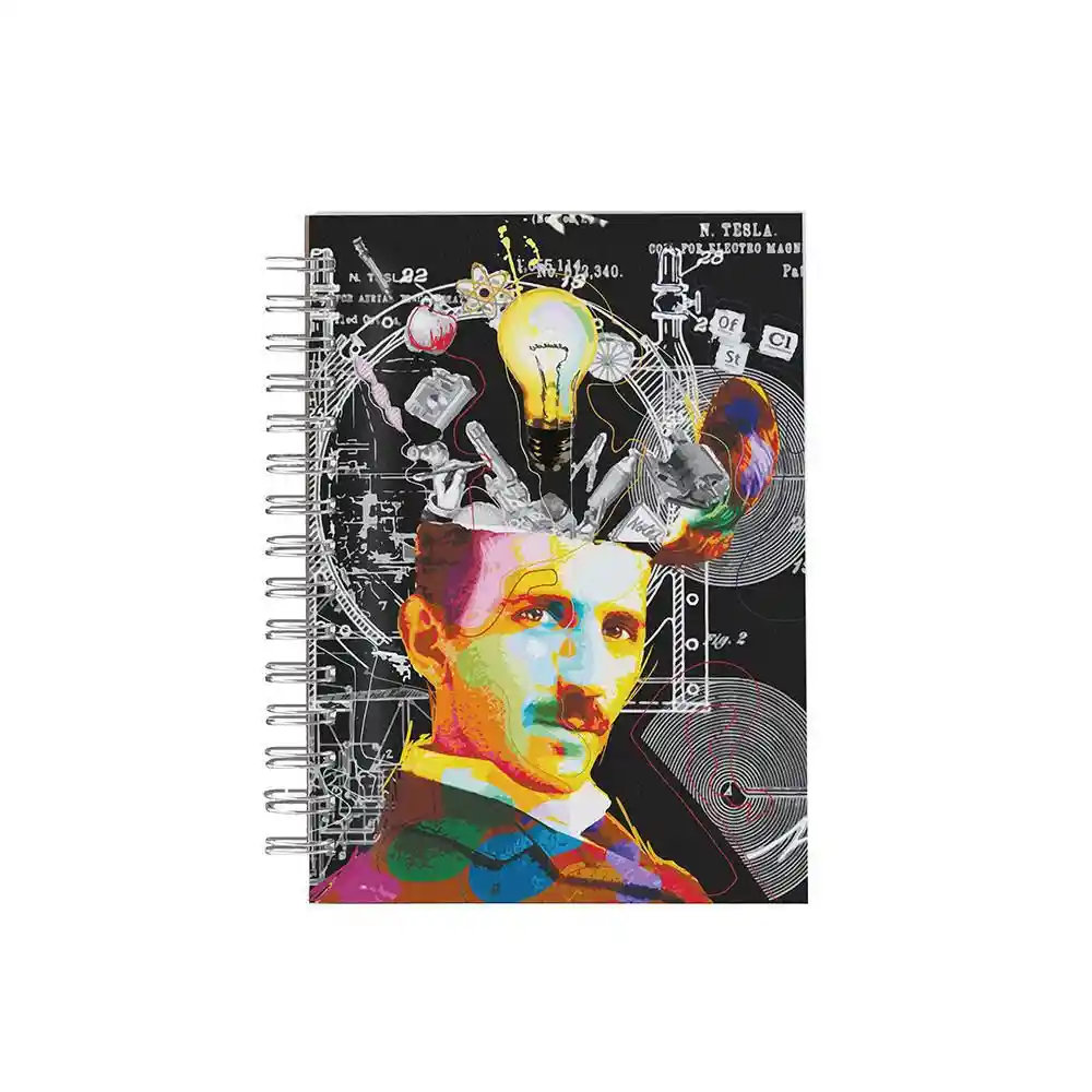 Sosarte Cuaderno Tesla Rayado 80 Hojas Argollado Tapa Dura