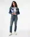 Chaqueta Mujer Azul Talla S 322G005_AZU174021 Americanino