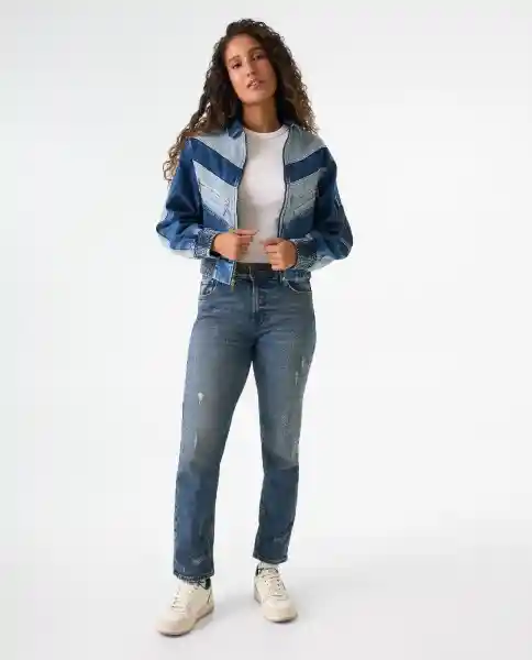 Chaqueta Mujer Azul Talla S 322G005_AZU174021 Americanino