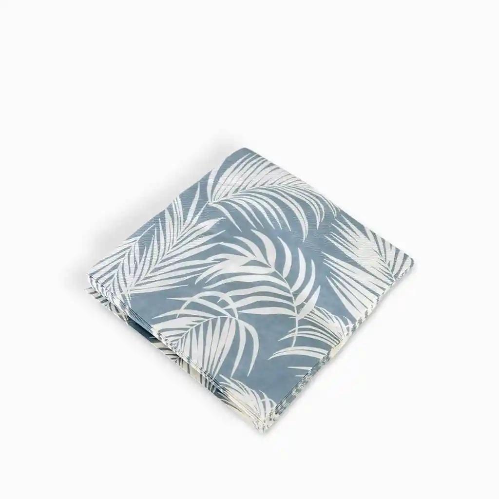 Servilleta Hoja Palmera Gris 12.5 cm x 12.5 cm Ambiente Gourmet