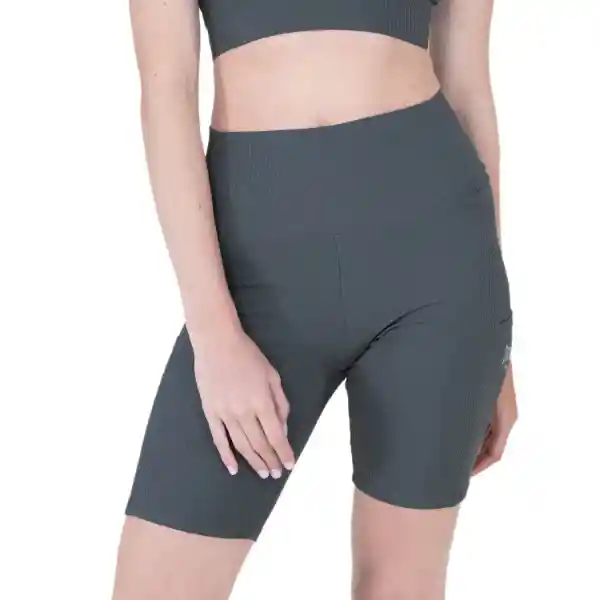 Short Ribbed Gris Talla M Everlast