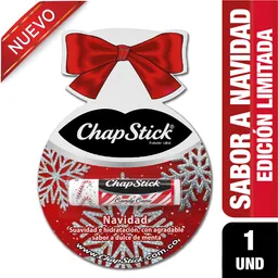 Chapstick Protector Labial Sabor Dulce Menta Navidad