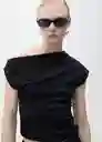 Top Juli Negro Talla S Mujer Mango