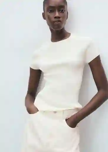 Jersey Tulipa Crudo Talla S Mujer Mango