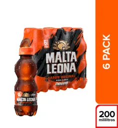 Malta Leona - Botella PET 200ml x6