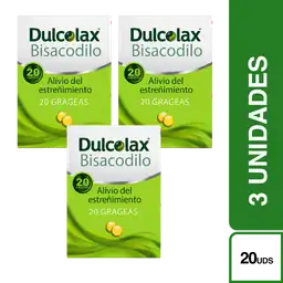 3 x Dulcolax 20 Grageas