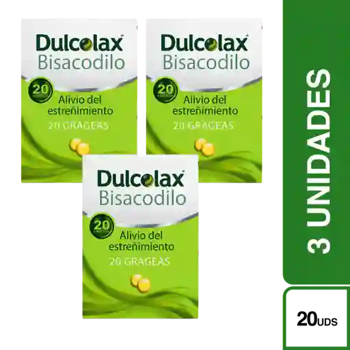 3 x Dulcolax 20 Grageas