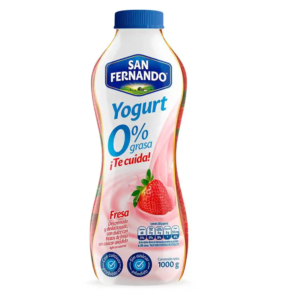 San Fernando Yogurt Light Sabor a Fresa