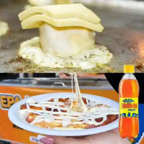 Combo Arepa Megaqueso + Colombiana 250 ml