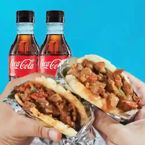 Combo Arepas Lomo Fino + Gaseosas