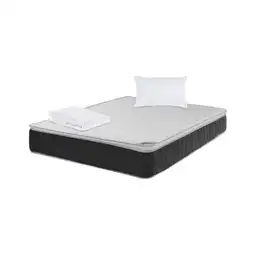 Colchón Spring Doble (140 X 190 Cm) Soft Relax Resortado Firme Protector + Almohadas