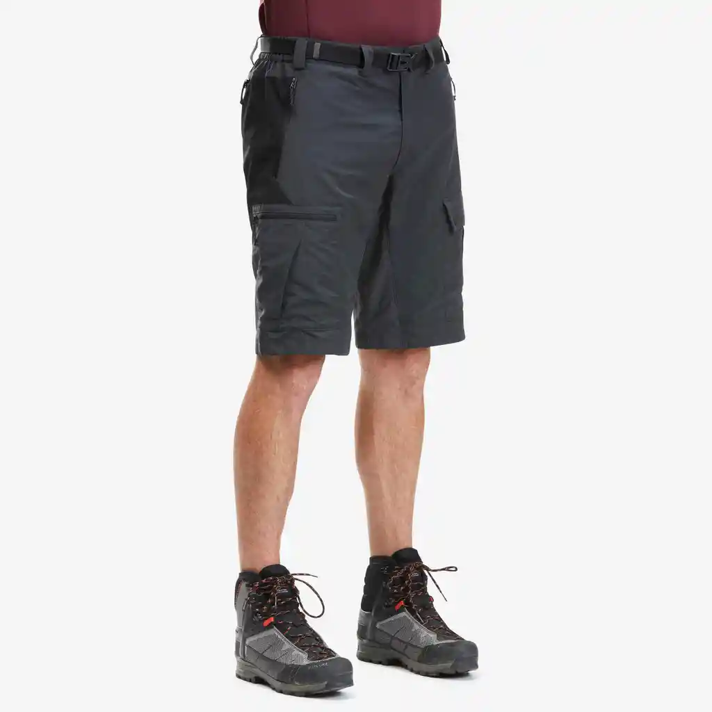 Pantaloneta de Trekking Para Hombre Forclaz Mt500 Negro