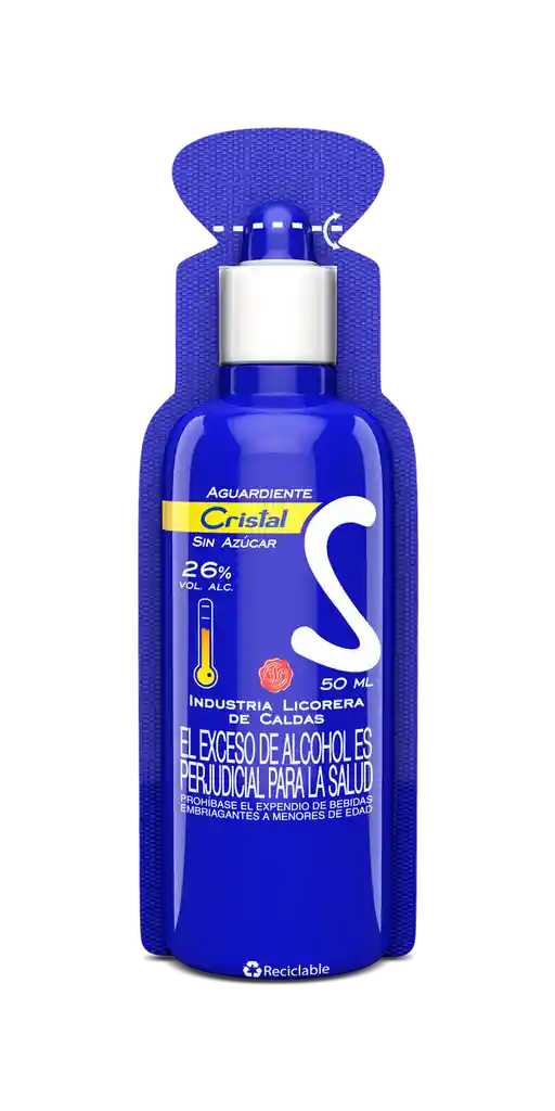 Cristal Aguardiente sin Azúcar 