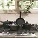 Set de Olla Aluminio Forjado Negro Ambiente Gourmet