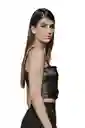 Top Corse Negro Para Mujer Lisa