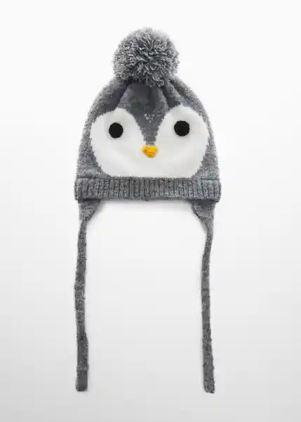 Gorra Pingu Gris Talla 57 Niños Mango