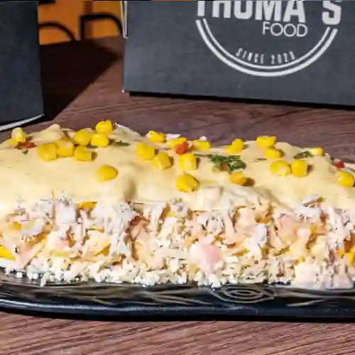 Mazorca Italiana con Pollo Desmenuzado