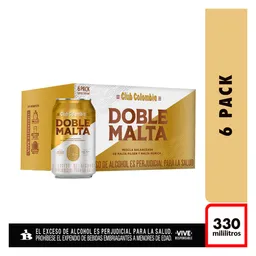 Cerveza Club Colombia Doble Malta - Lata 330ml x6