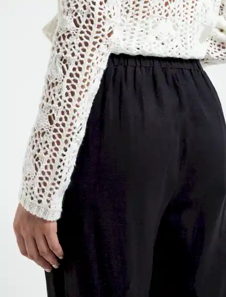  Pantalon Plinio Mujer Negro Puro Ultraoscuro Talla S Naf-Naf 