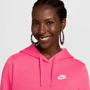 Nike Buzo Hoodie Lifestyle de Mujer Rosado Talla L