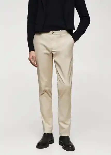 Pantalón Barna Beige Talla 40 Hombre Mango