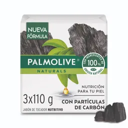 Jabón Antibacterial Palmolive Carbón en Barra 110 g x 3 Und