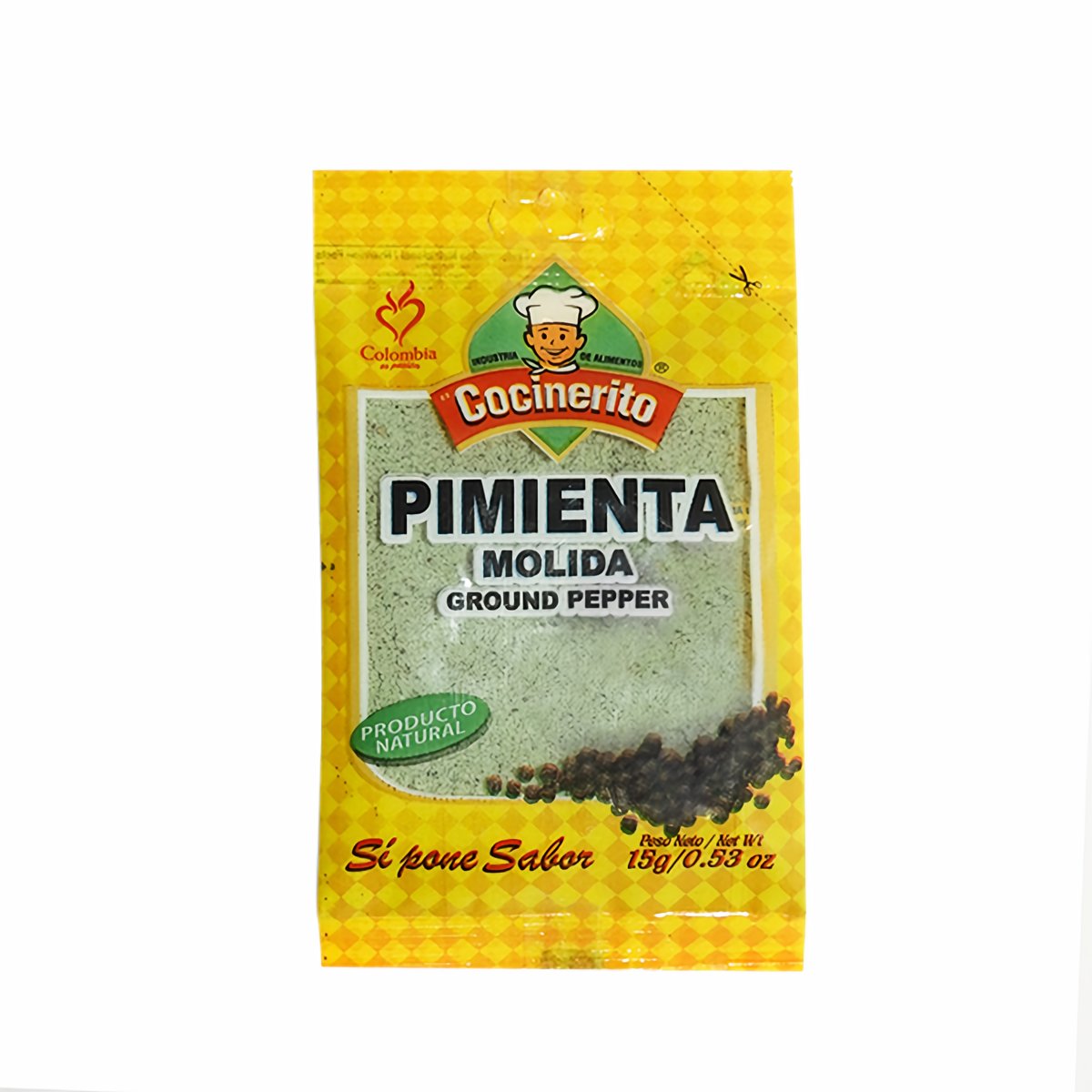El Cocinerito Condimento Pimienta Molida 15 g