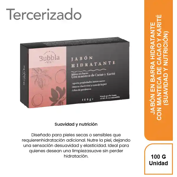 Subbla Jabón en Barra Hidratante Con Manteca de Cacao y Karité
