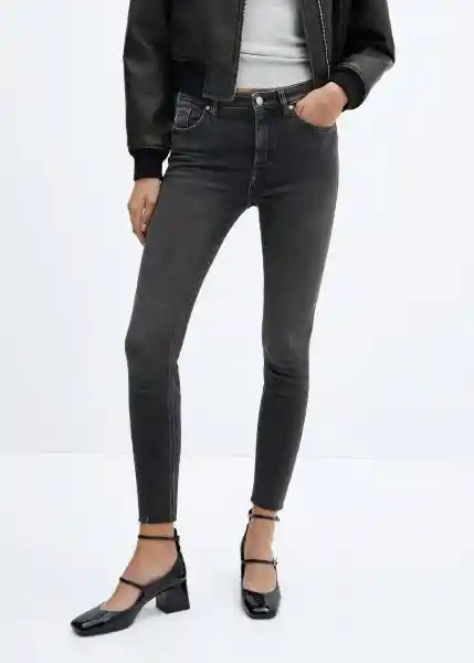 Jean Isa Tejano Gris Oscuro Talla 40 Mujer Mango