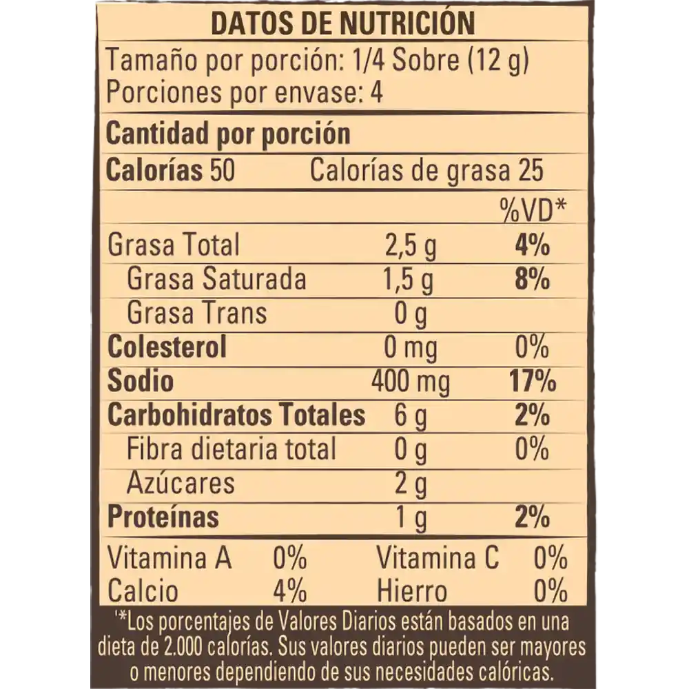 Salsa MAGGI para pasta Bechamel x 50g