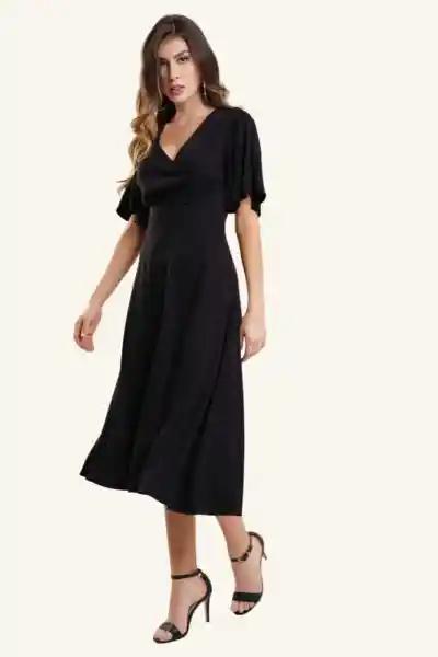 Vestido Kayetana Color Negro Talla S Ragged