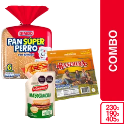 Combo Mayogaucha + Bimbo Pan Superperro + Salchicha Ranchera
