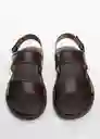 Sandalias Romana Chocolate Talla 39 Hombre Mango